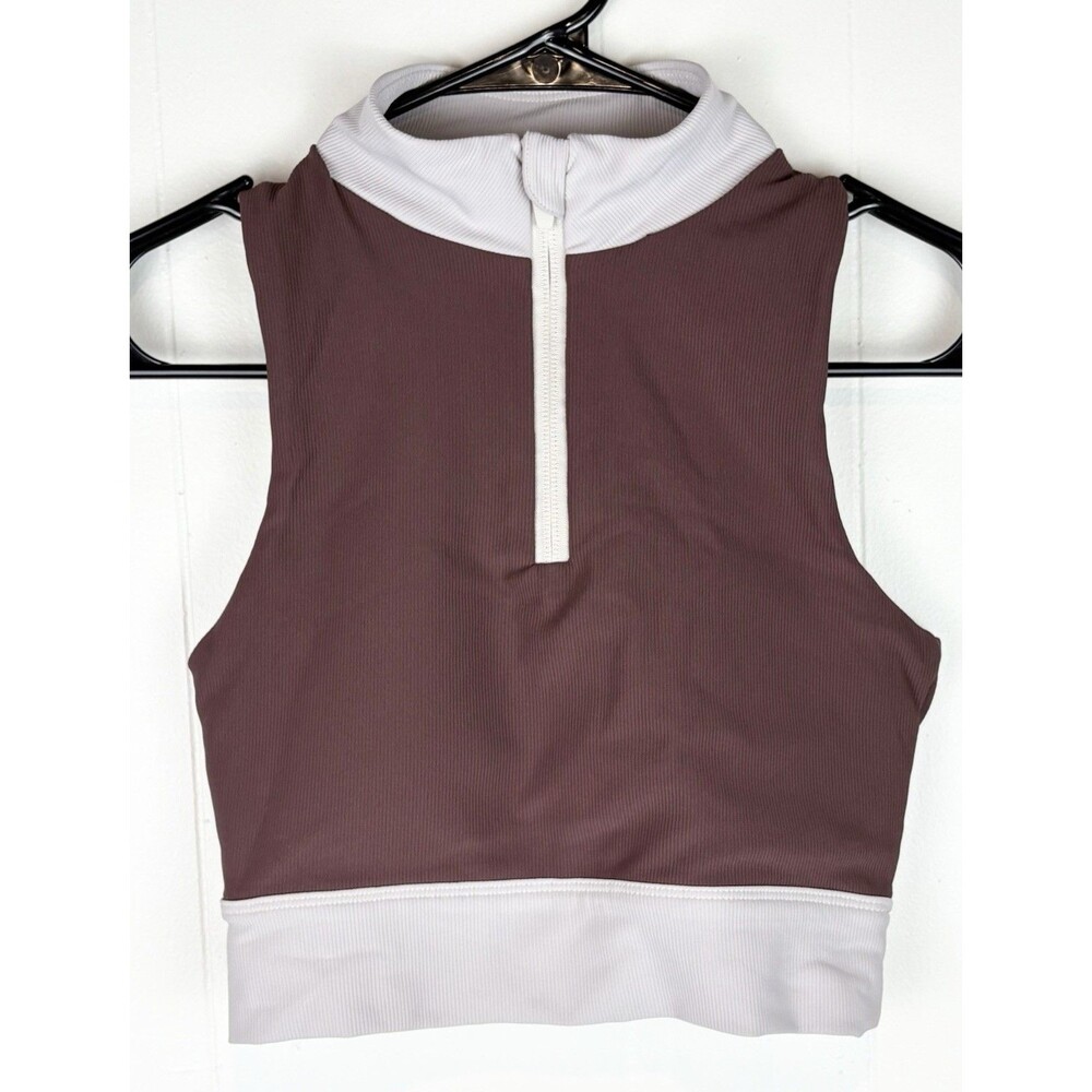 Wilo The Label Sports Bra Crop Top Workout Top Athlesiure Brown, Size Small